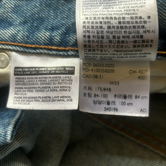 Levi’s Strauss & Co 511 Cutoff Shorts Size 33 Blue Jeans Red Tab - Picture 7 of 12